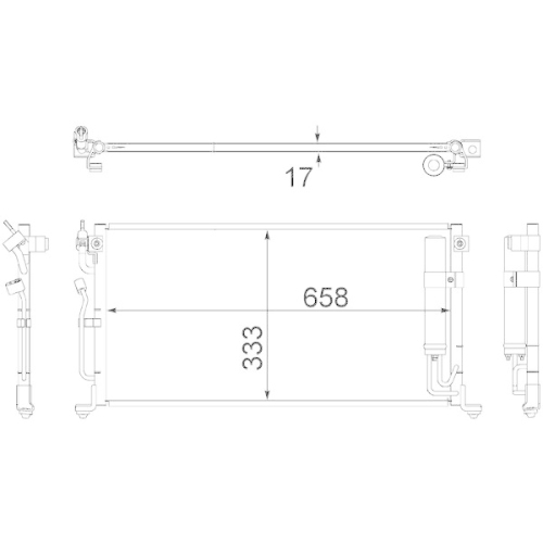 MAHLE Kondensator, Klimaanlage BEHR AC 496 000S