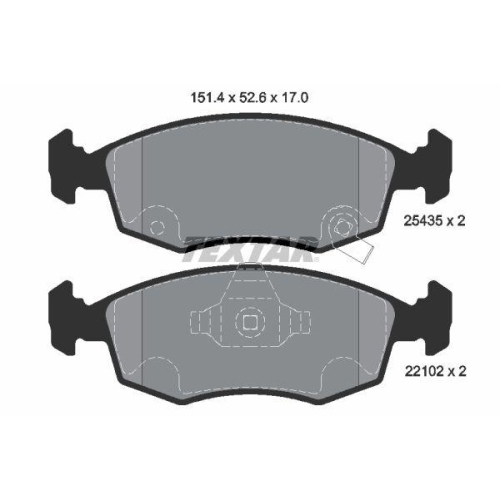 TEXTAR Bremsbelagsatz, Scheibenbremse Q+ 2543501