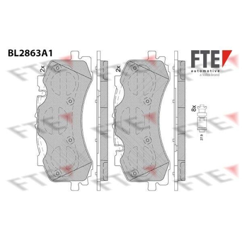 FTE Bremsbelagsatz, Scheibenbremse 9011103