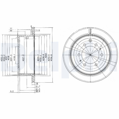 DELPHI Bremsscheibe BG3188