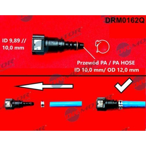 Dr.Motor Automotive Schlauchverbinder, Kraftstoffschlauch DRM0162Q