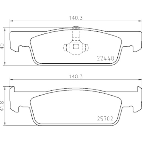 HELLA Bremsbelagsatz, Scheibenbremse 8DB 355 031-551