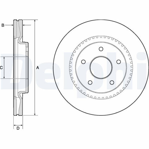DELPHI Bremsscheibe BG4283