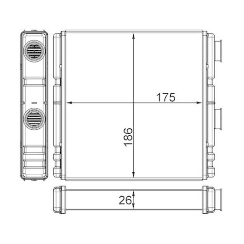 MAHLE W&auml;rmetauscher, Innenraumheizung BEHR AH 262 000S
