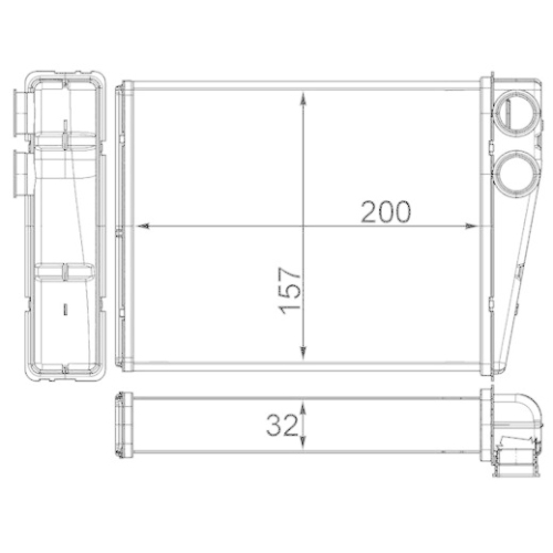 MAHLE Wärmetauscher, Innenraumheizung BEHR AH 263 000S