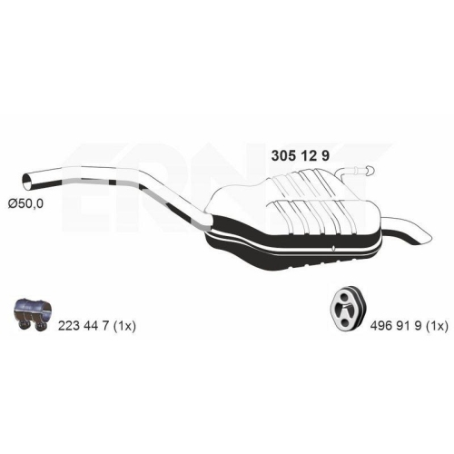 ERNST Endschalld&auml;mpfer 305129