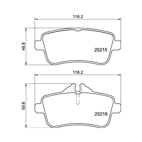 DON Bremsbelagsatz, Scheibenbremse PCP1449