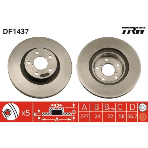 TRW Bremsscheibe DF1437