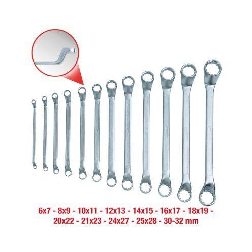 Doppel-Ringschl&uuml;ssel-Satz, 12-tlg gekr&ouml;pft, 6-32mm KS TOOLS 517.0250