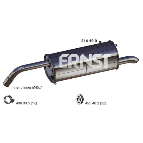 ERNST Endschalld&auml;mpfer 314190