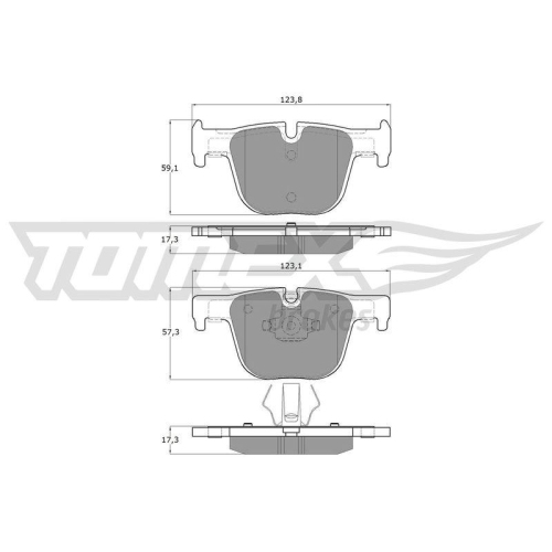 TOMEX Brakes Bremsbelagsatz, Scheibenbremse TX 19-29