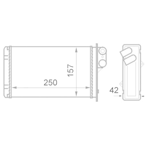 MAHLE W&auml;rmetauscher, Innenraumheizung BEHR AH 42 000S