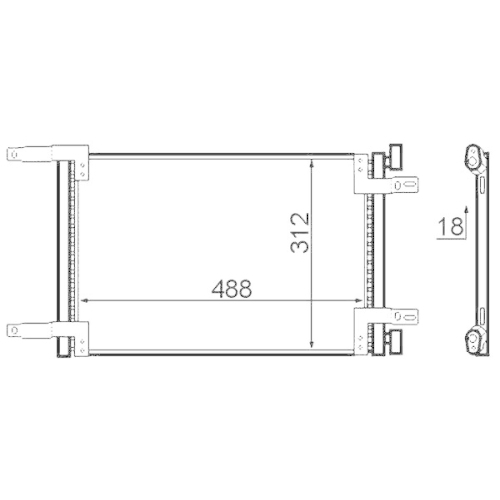 MAHLE Kondensator, Klimaanlage BEHR AC 516 000S