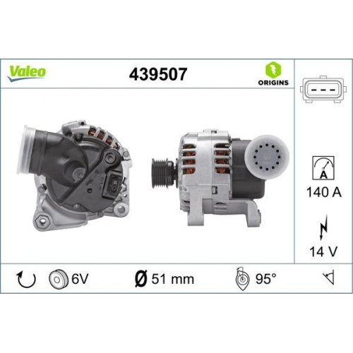 VALEO Generator VALEO ORIGINS NEW OE TECHNOLOGIE 439507