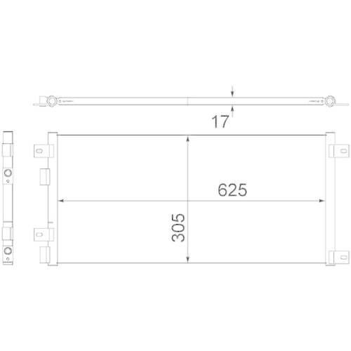 MAHLE Kondensator, Klimaanlage BEHR AC 517 000S