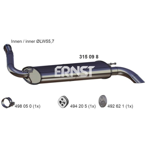 ERNST Endschalld&auml;mpfer 315098