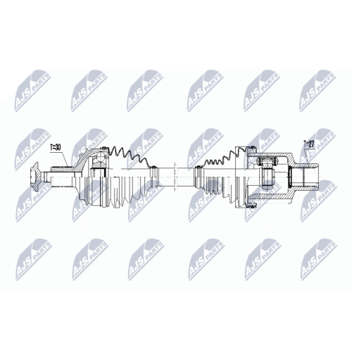 NTY Antriebswelle NPW-ME-062