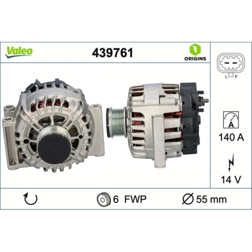 VALEO Generator VALEO ORIGINS - NEW O.E. TECHNOLOGIE 439761
