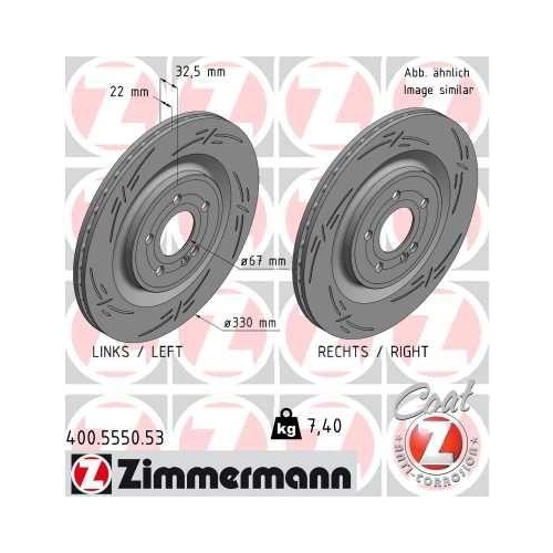 ZIMMERMANN Bremsscheibe BLACK Z 400.5550.53