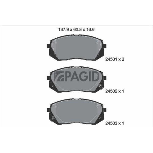 PAGID Bremsbelagsatz, Scheibenbremse T1660N