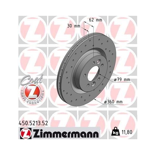 ZIMMERMANN Bremsscheibe SPORT Z 450.5213.52