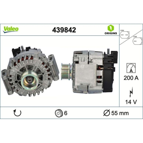 VALEO Generator VALEO ORIGINS - NEW O.E. TECHNOLOGIE 439842