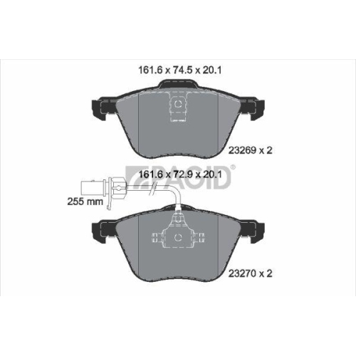 PAGID Bremsbelagsatz, Scheibenbremse T1195N