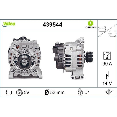 VALEO Generator VALEO ORIGINS NEW OE TECHNOLOGIE 439544