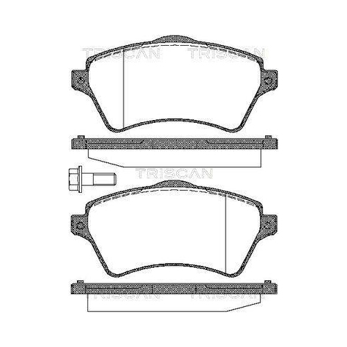 TRISCAN Bremsbelagsatz, Scheibenbremse 8110 17016