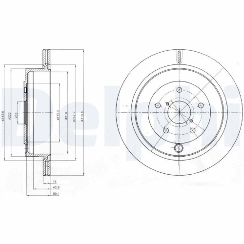 DELPHI Bremsscheibe BG4267