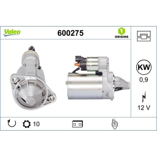 VALEO Starter VALEO ORIGINS - NEW O.E. TECHNOLOGIE 600275