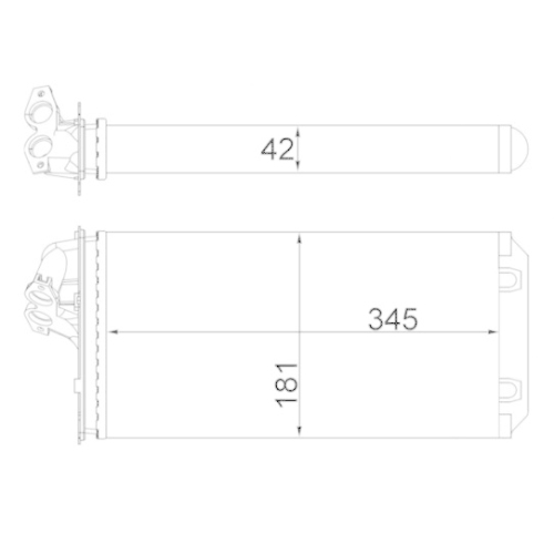 MAHLE Wärmetauscher, Innenraumheizung BEHR AH 64 000S