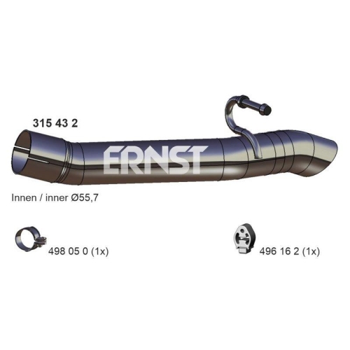ERNST Abgasrohr 315432