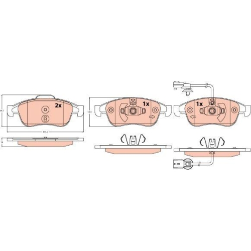 TRW Bremsbelagsatz, Scheibenbremse GDB2565