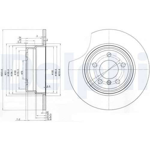 DELPHI Bremsscheibe BG3629