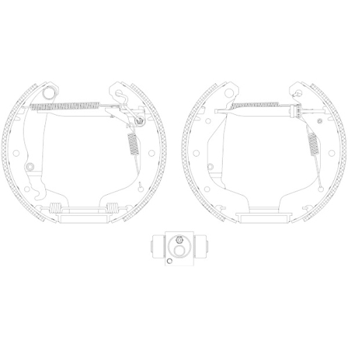HELLA Bremsbackensatz Shoe Kit Pro 8DB 355 005-221