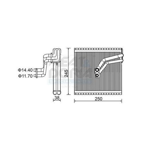 MEAT & DORIA Verdampfer, Klimaanlage 997105