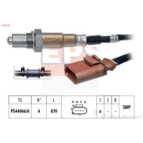 EPS Lambdasonde Made in Italy - OE Equivalent 1.998.189