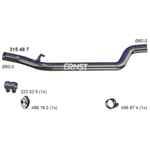 ERNST Abgasrohr 315487