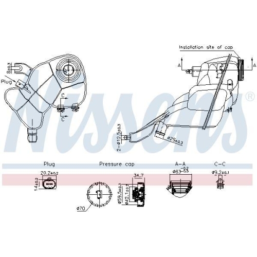 NISSENS Ausgleichsbehälter, Kühlmittel ** FIRST FIT ** 996204