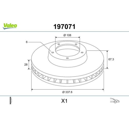 VALEO Bremsscheibe 197071