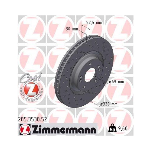 ZIMMERMANN Bremsscheibe SPORT Z 285.3538.52