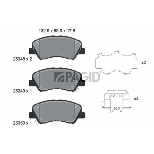 PAGID Bremsbelagsatz, Scheibenbremse T2181N