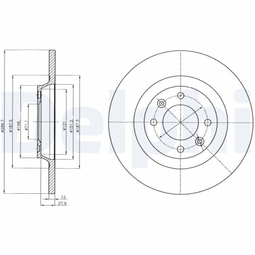 DELPHI Bremsscheibe BG4322