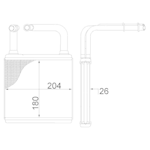 MAHLE Wärmetauscher, Innenraumheizung BEHR AH 78 000S