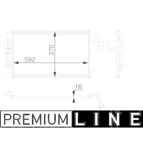 MAHLE Kondensator, Klimaanlage BEHR *** PREMIUM LINE *** AC 57 000P