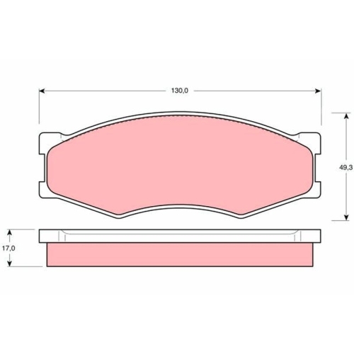 TRW Bremsbelagsatz, Scheibenbremse GDB318