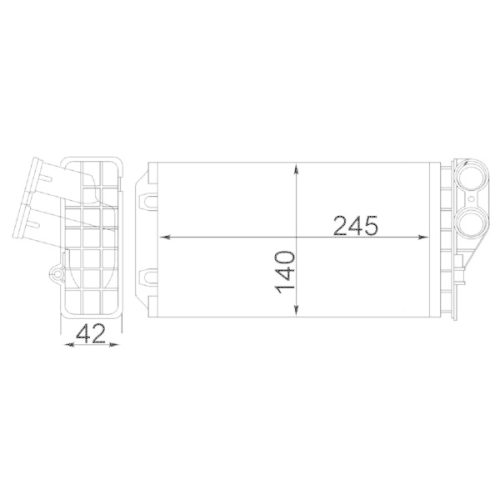 MAHLE W&auml;rmetauscher, Innenraumheizung BEHR AH 82 000S