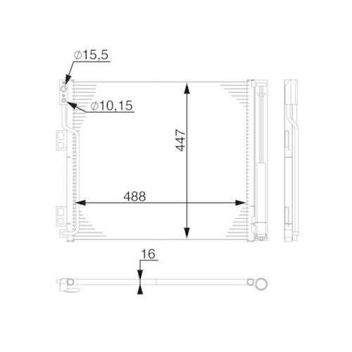 MAHLE Kondensator, Klimaanlage BEHR AC 570 000S