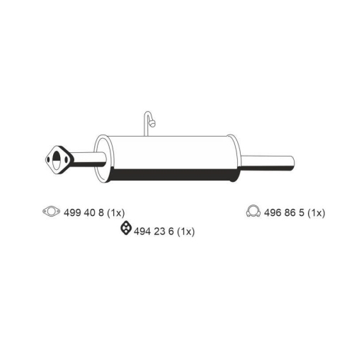 ERNST Mittelschalldämpfer 348027